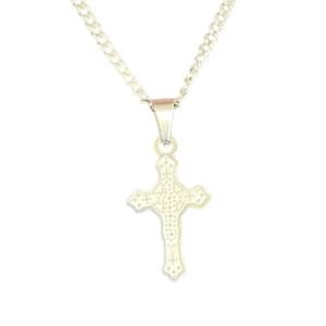 2.5 CM Sliver Crucifix With Chain