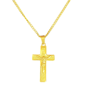 Gold Plated Crucifix Necklace