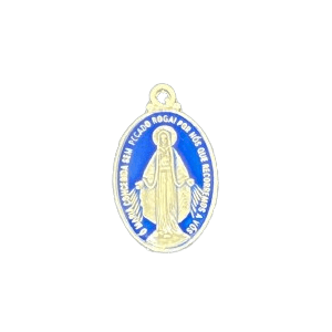 MIRACULOUS MEDAL BLUE 2 CM