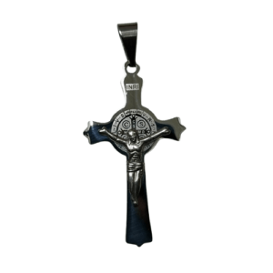 6.5 X 3 CM Stainless Steel St. Benedict Crucifix Pendant